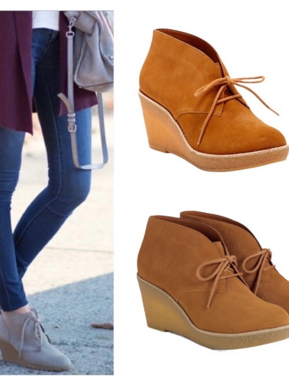 Cole Haan Halley Wedge Chukka Booties size 9.5